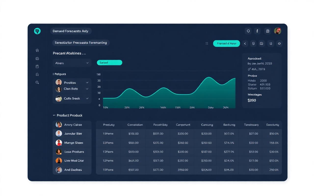Smart Retail — pantalla de proyección de demanda (imagen de ejemplo)